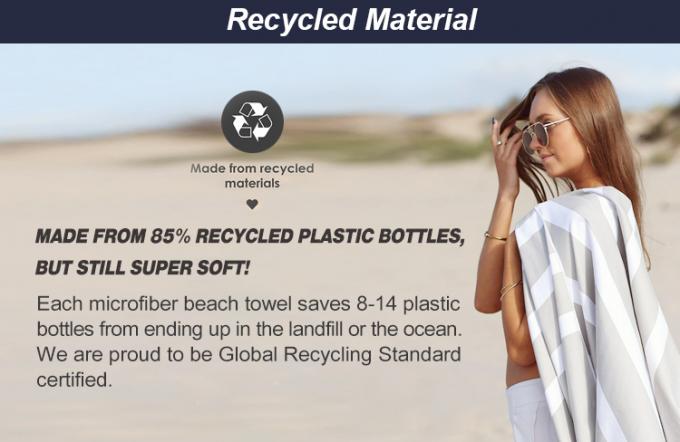 Микроволокно печатный быстрый сухой пляж путешественный полотенце пользовательская сублимация печать микроволокна переработанный пляжный полотенце с сумкой 0