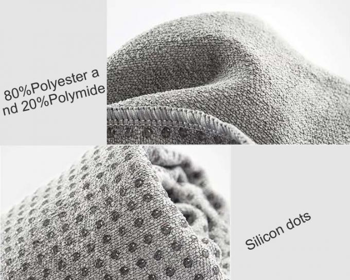 Полотенце циновки Microfiber йоги выскальзывания Eco дружелюбное не напечатанное цифров с угловыми карманами 0