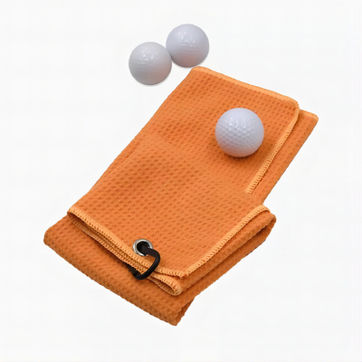 Вафельное полотенце для гольфа из микрофибры с напечатанным логотипом