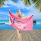 Повторно использованное розовое пляжный полотенце фламинго персонализировало печать полотенец заплыва двойную бортовую